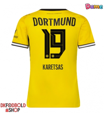 Borussia Dortmund Konstantinos Karetsas #19 Hjemmebanetrøje Dame 2026-27 Kort ærmer